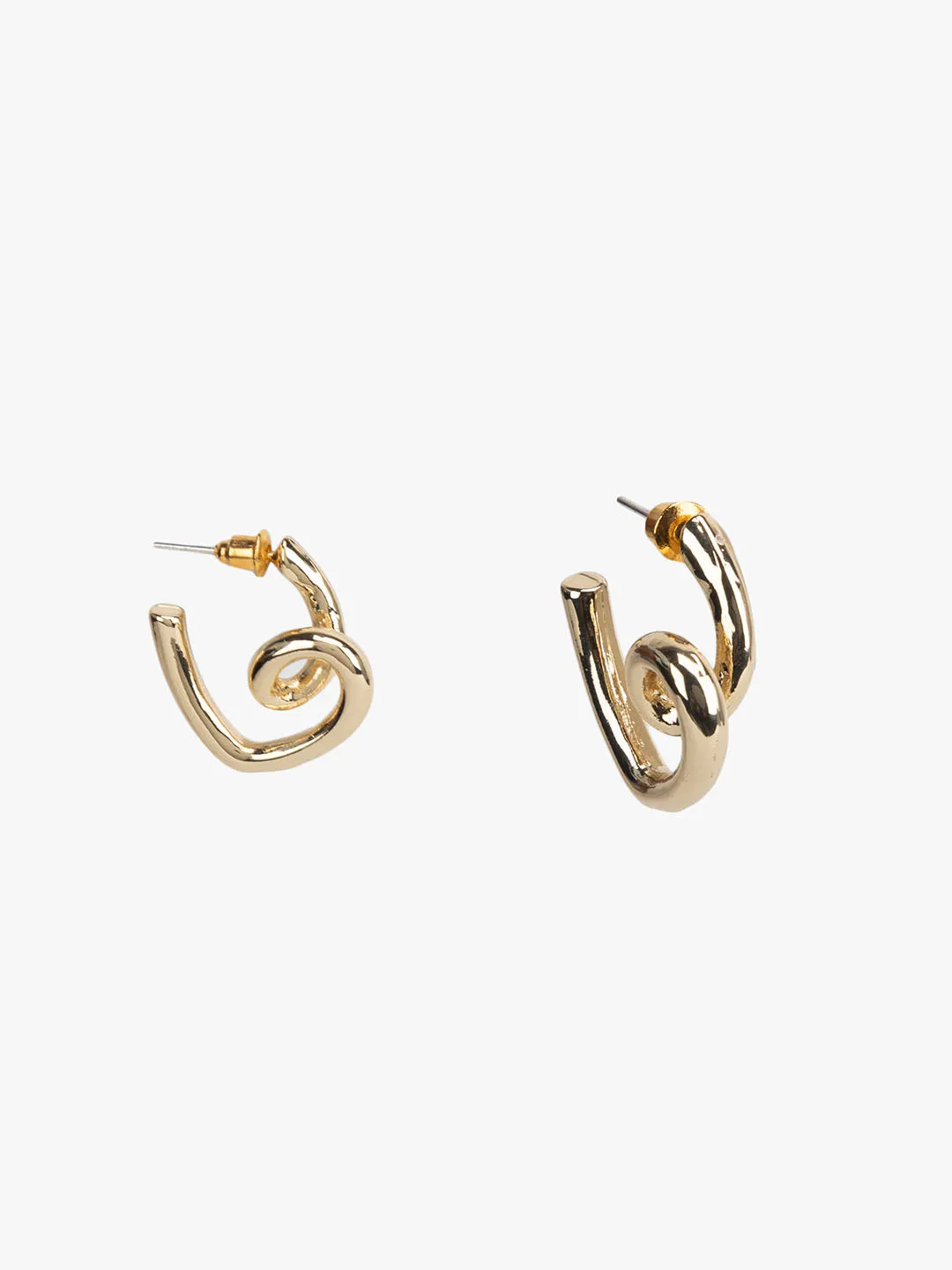 Modern Distorted Heart Earrings