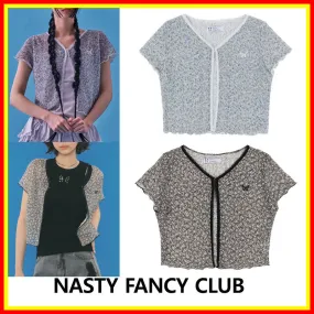 NASTY FANCY CLUB | Floral Print Short Sleeve Cardigans - Street Style