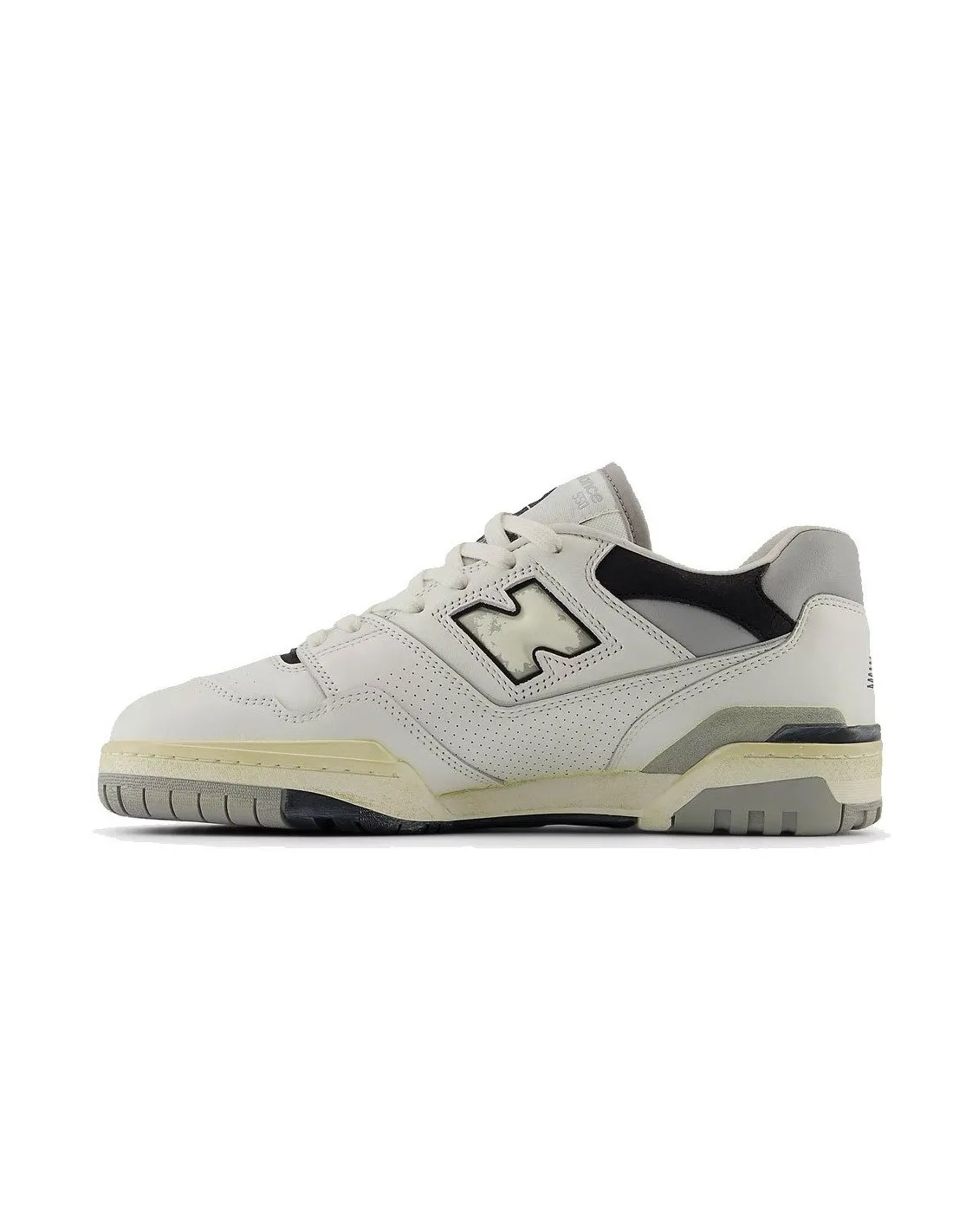 New Balance white and black men's BB550 sneakers