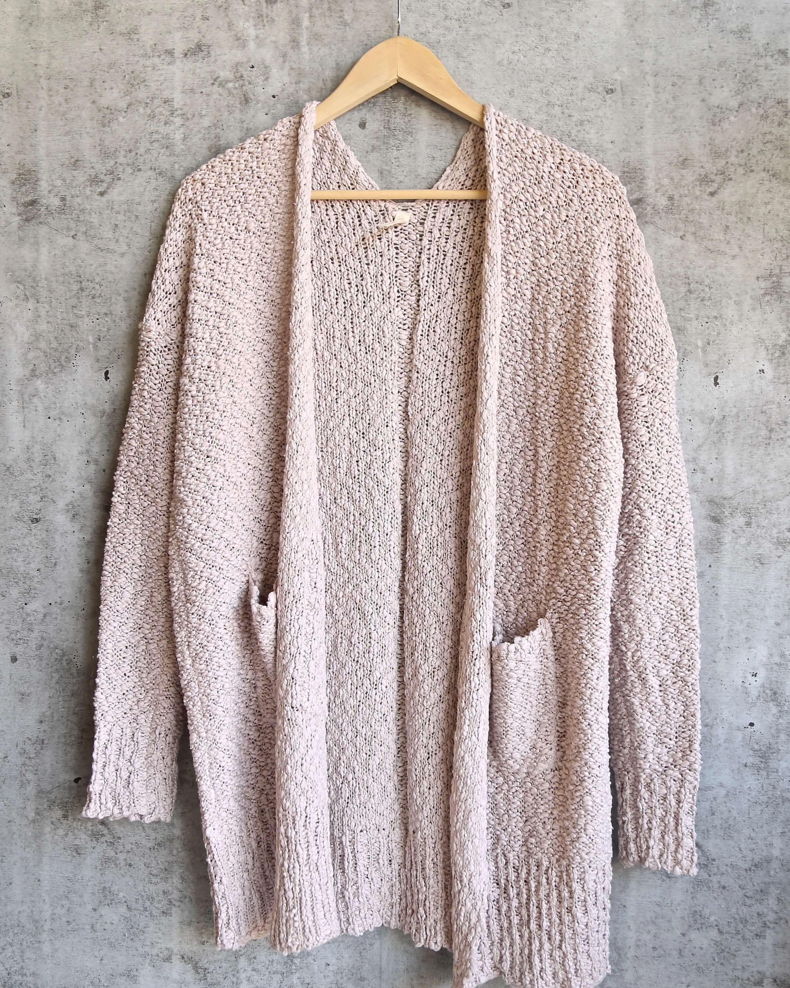 Longline Cardigan in Twig - Open Front