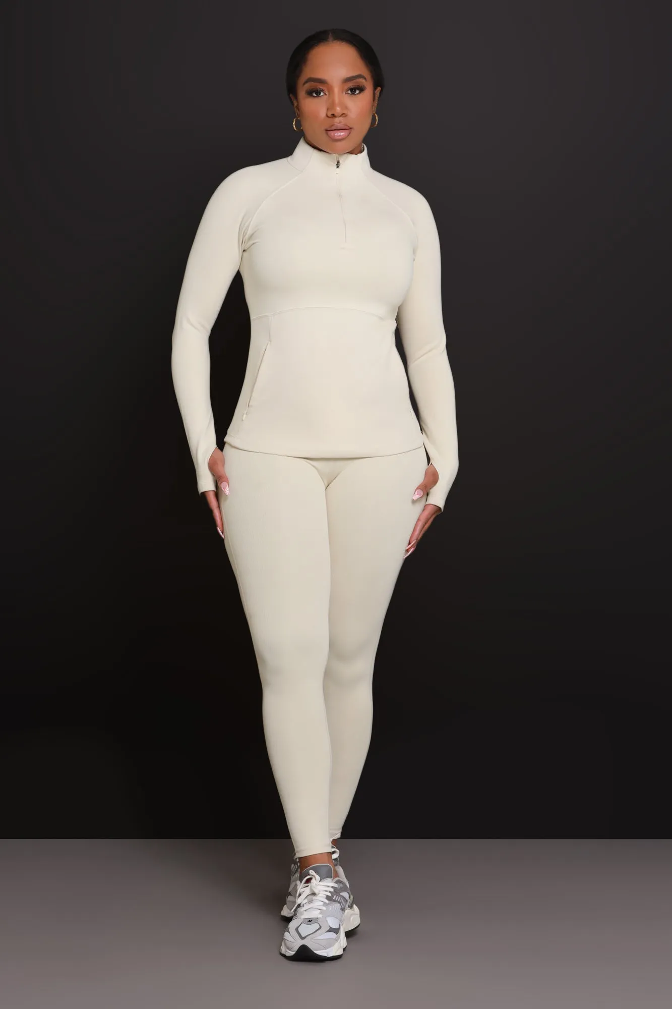 Or NUW Ribbed Leggings Ivory