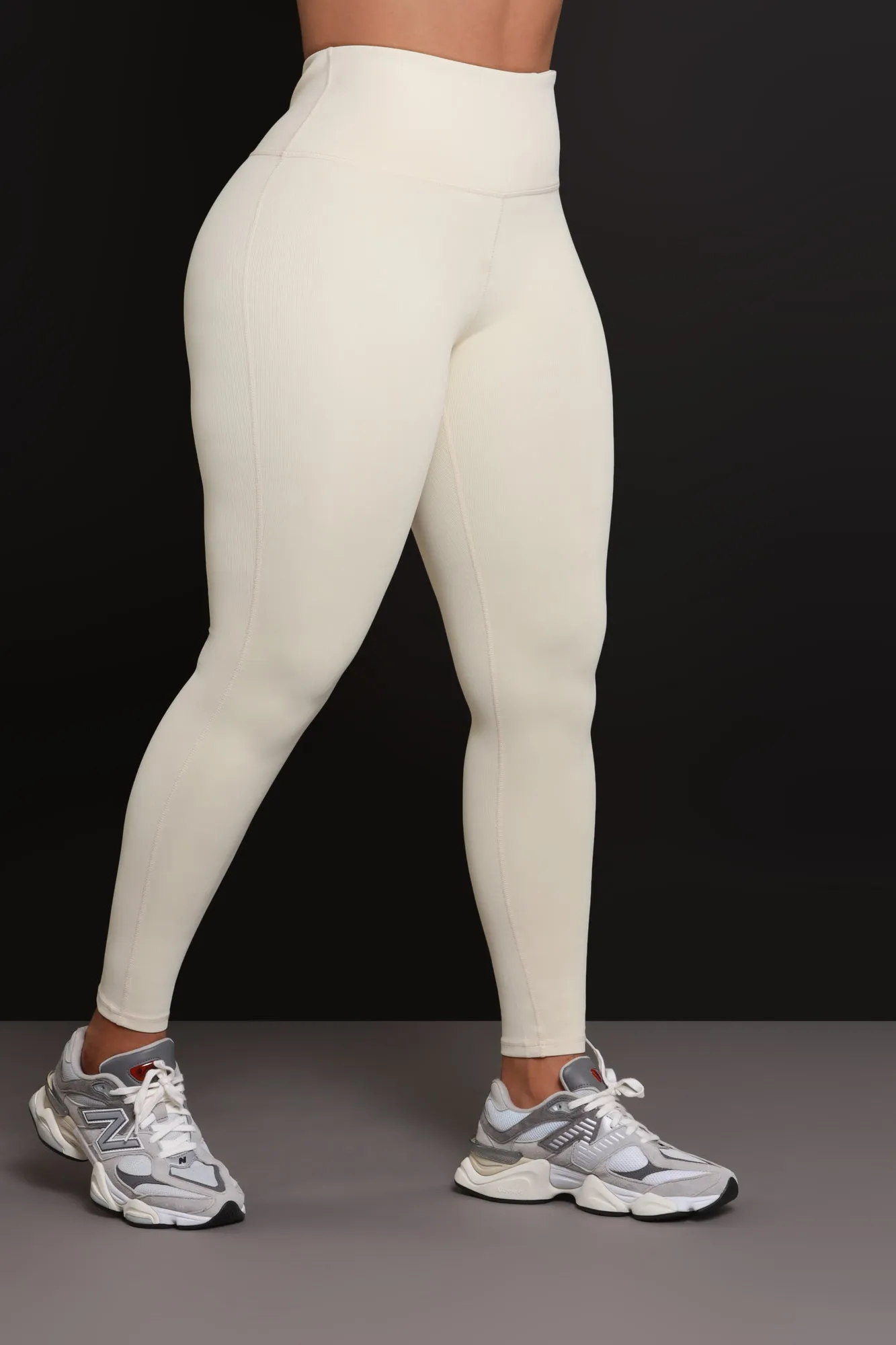 Or NUW Ribbed Leggings Ivory