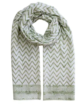 Organic Mint Green Chevron Scarf