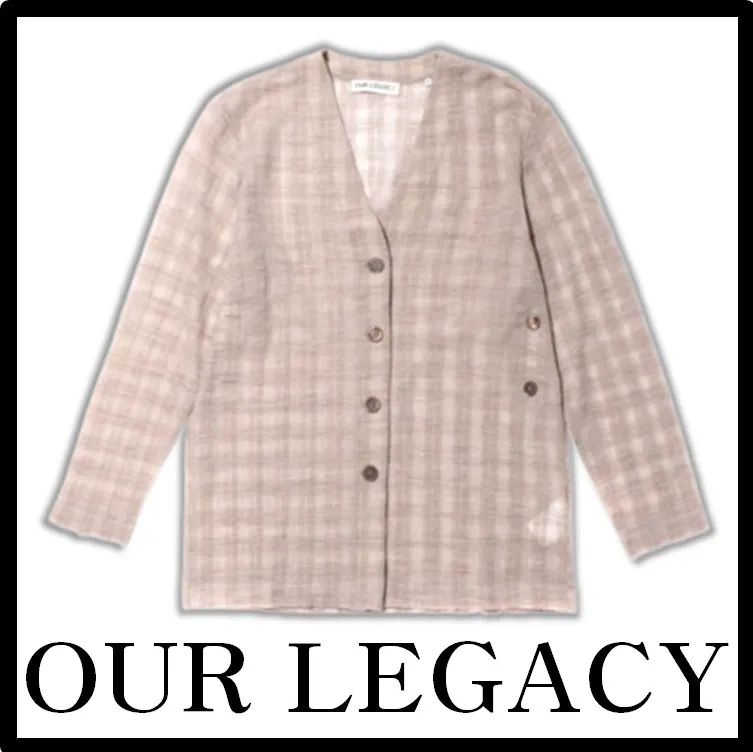 OUR LEGACY Casual Street Style Logo Cardigans Online