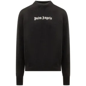 Palm Angels Black Mens Sweatshirt AMERICANA Teddy Bear Logo