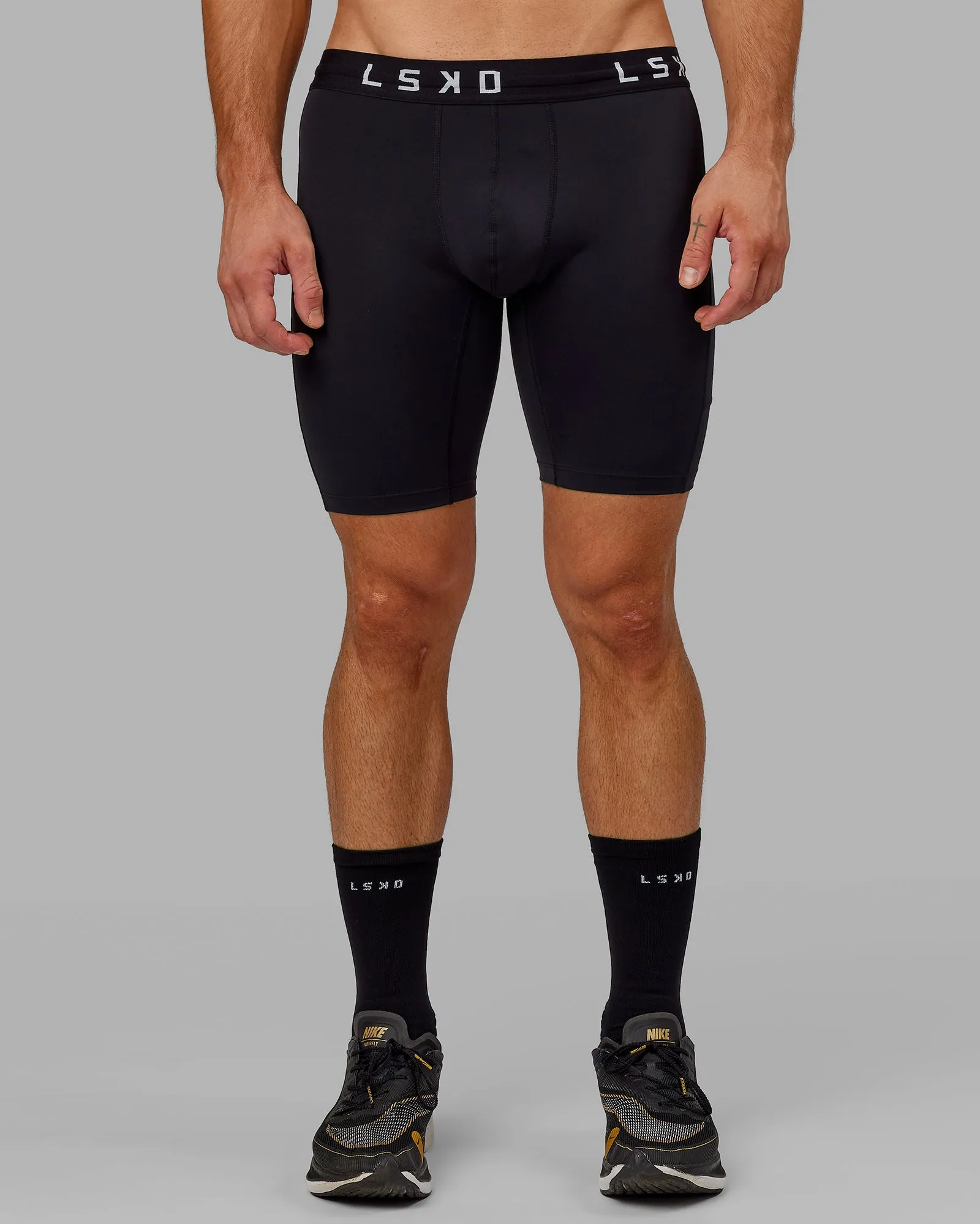 Perform Short Tights for Men in Black