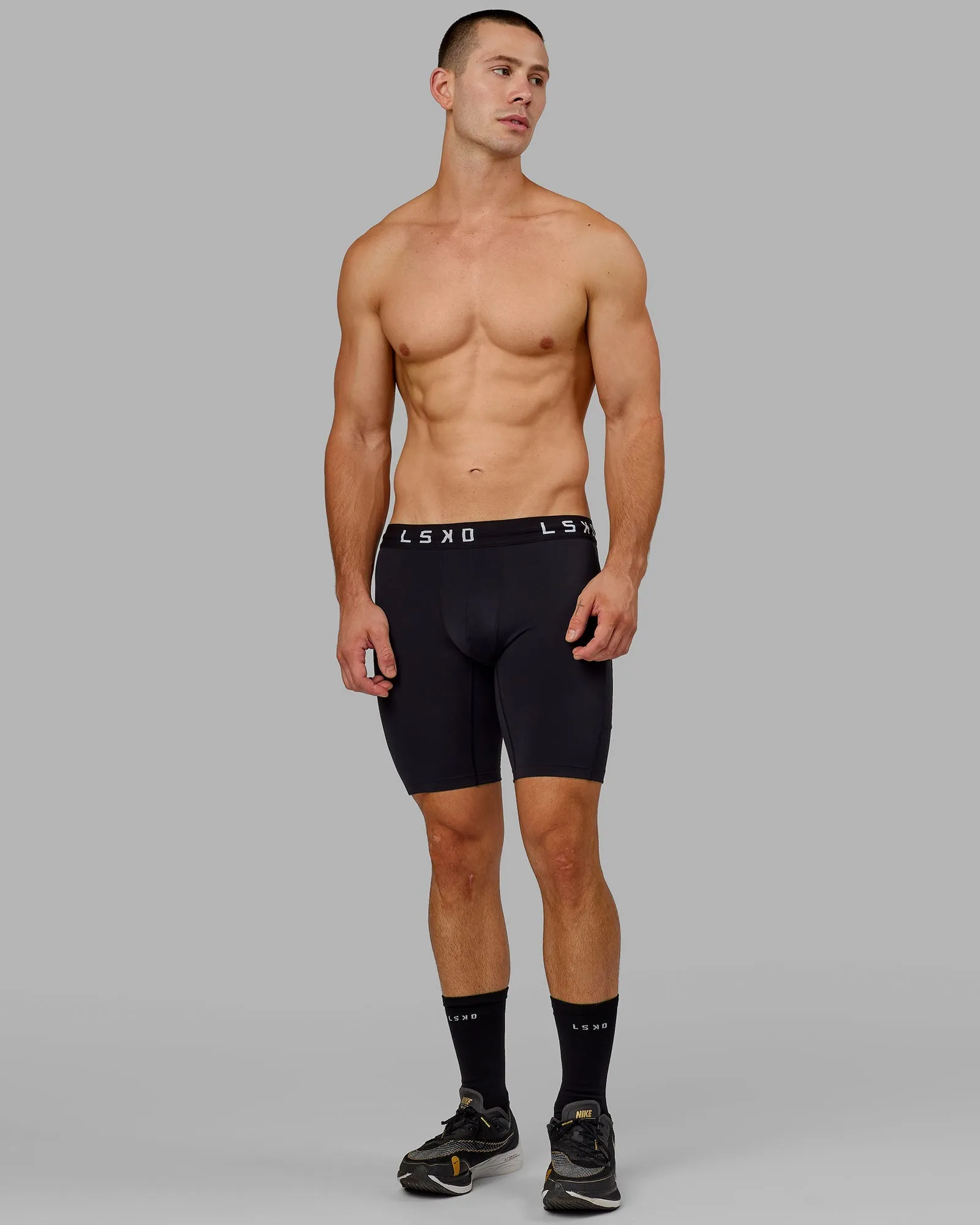 Perform Short Tights for Men in Black