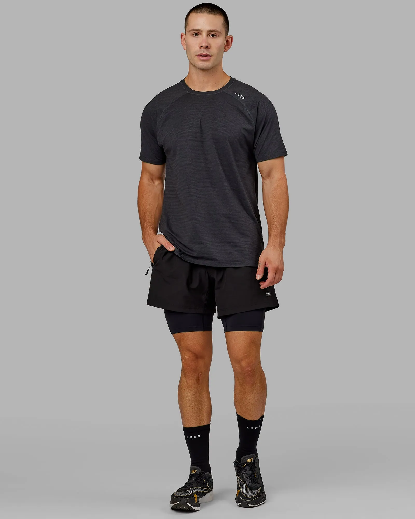 Perform Short Tights for Men in Black