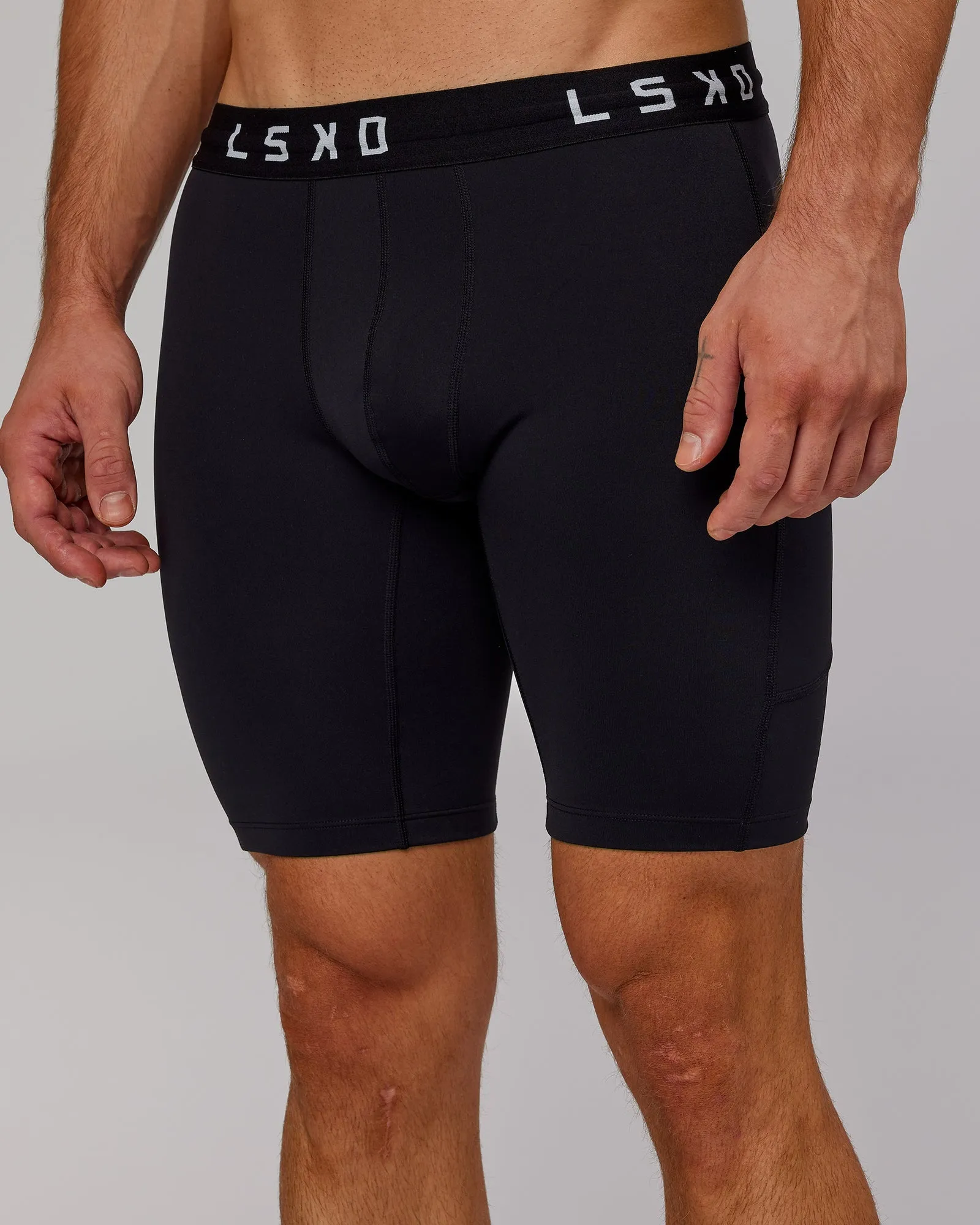 Perform Short Tights for Men in Black