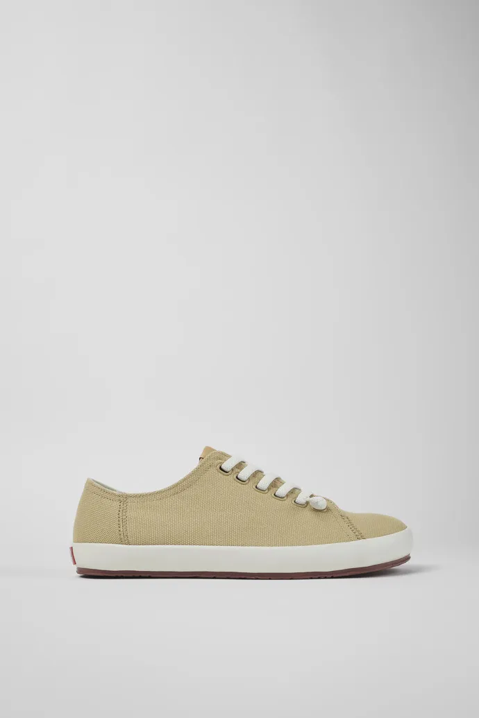 Peu Rambla Beige Textile Sneaker for Men