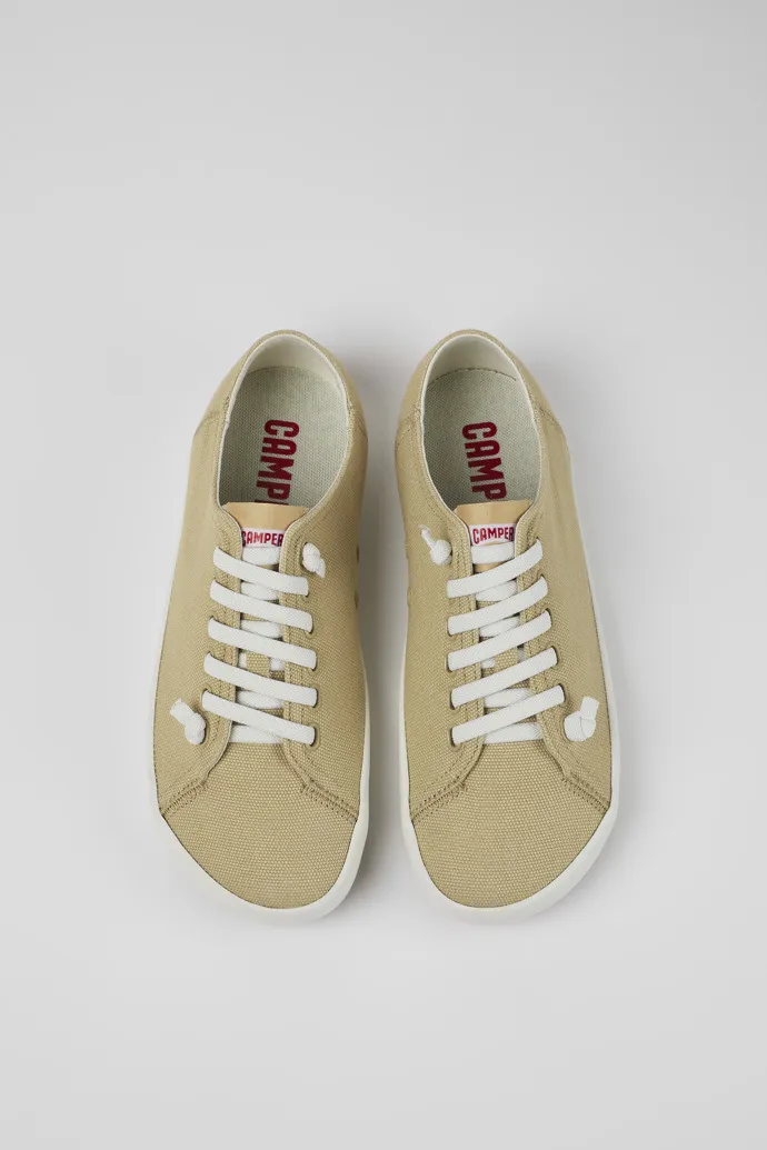 Peu Rambla Beige Textile Sneaker for Men