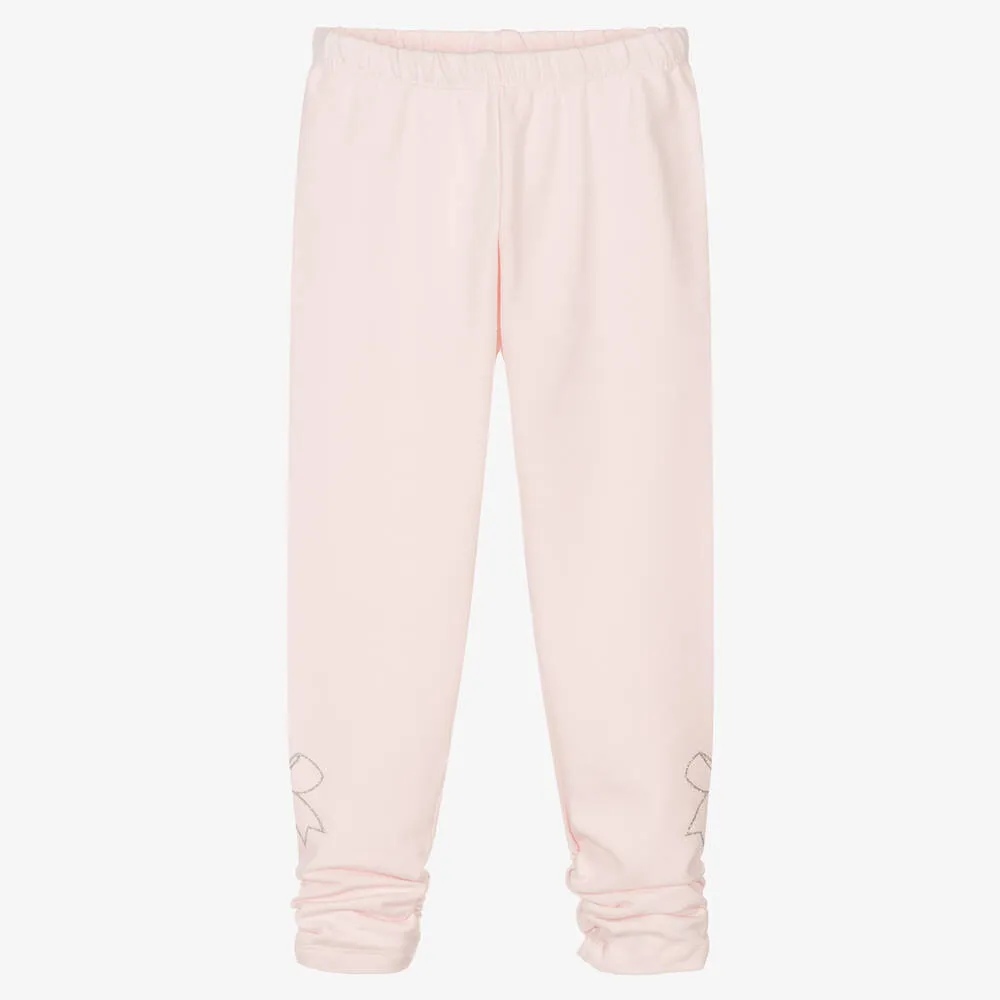 Pink Cotton Leggings for Girls