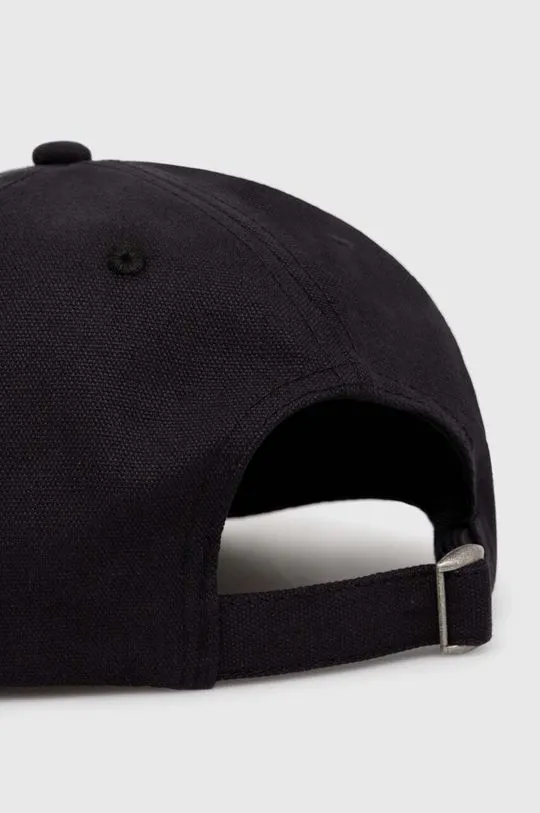 Black Cotton Baseball Cap by PLEASURES with Horns Design