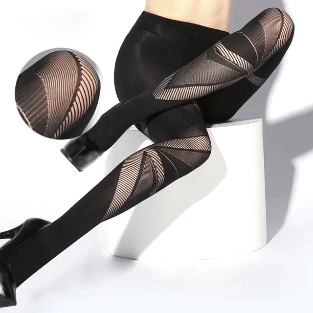 Plus Size Women's Nylon Fishnet Stockings Pantyhose Tights