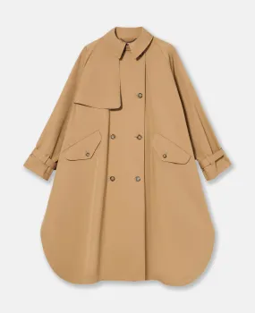 Pointed Collar A-Line Trench Coat