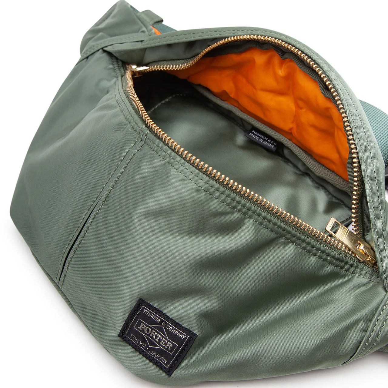 Porter Green Small Tanker Waist Bag by Yoshida