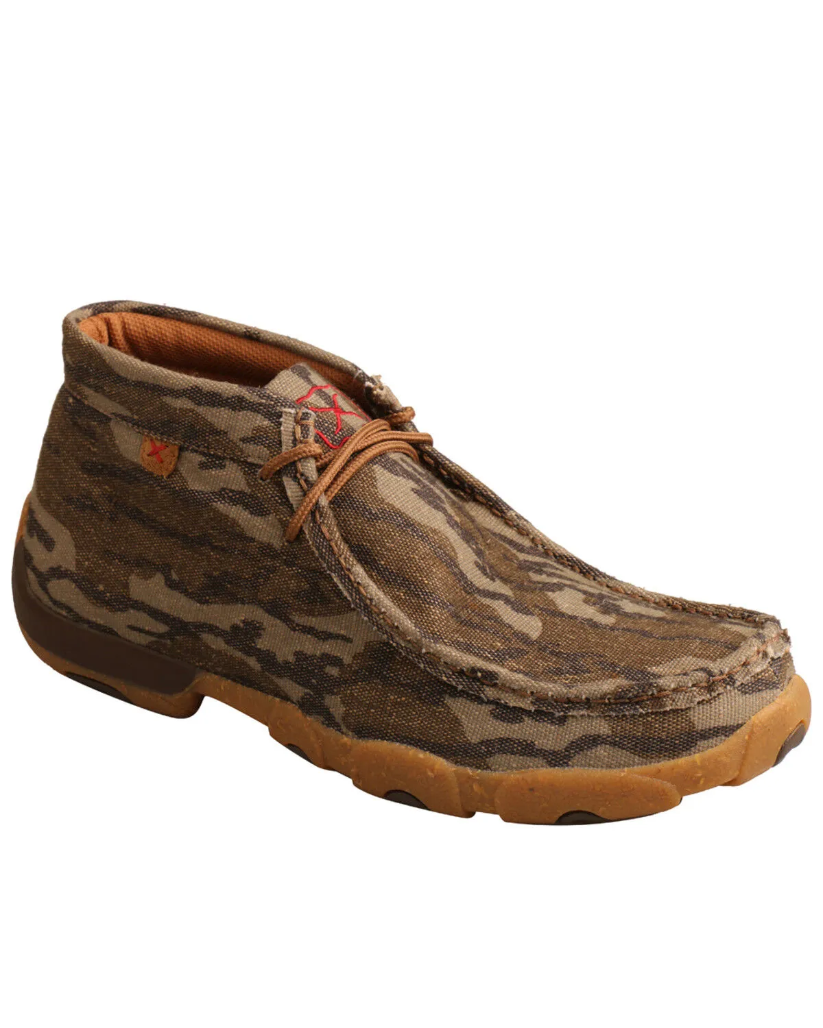 Twisted X men's mossy oak original bottomland driving shoes with moc toe