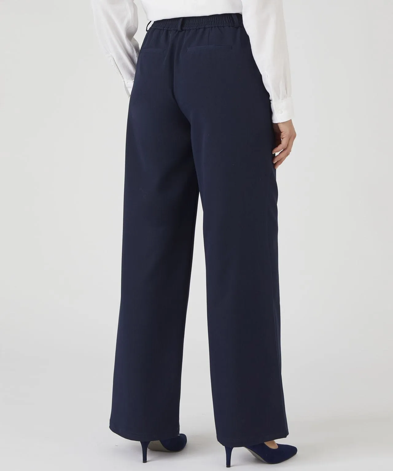 Easy to Wear Pull-on Wide-leg Trousers