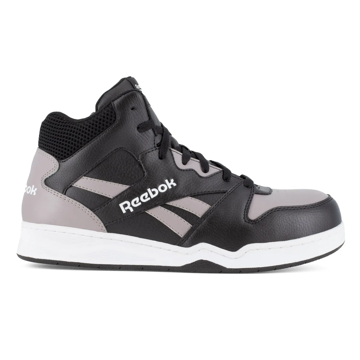 Reebok Men's Black/Grey Leather Work Boots High Top Sneaker CT