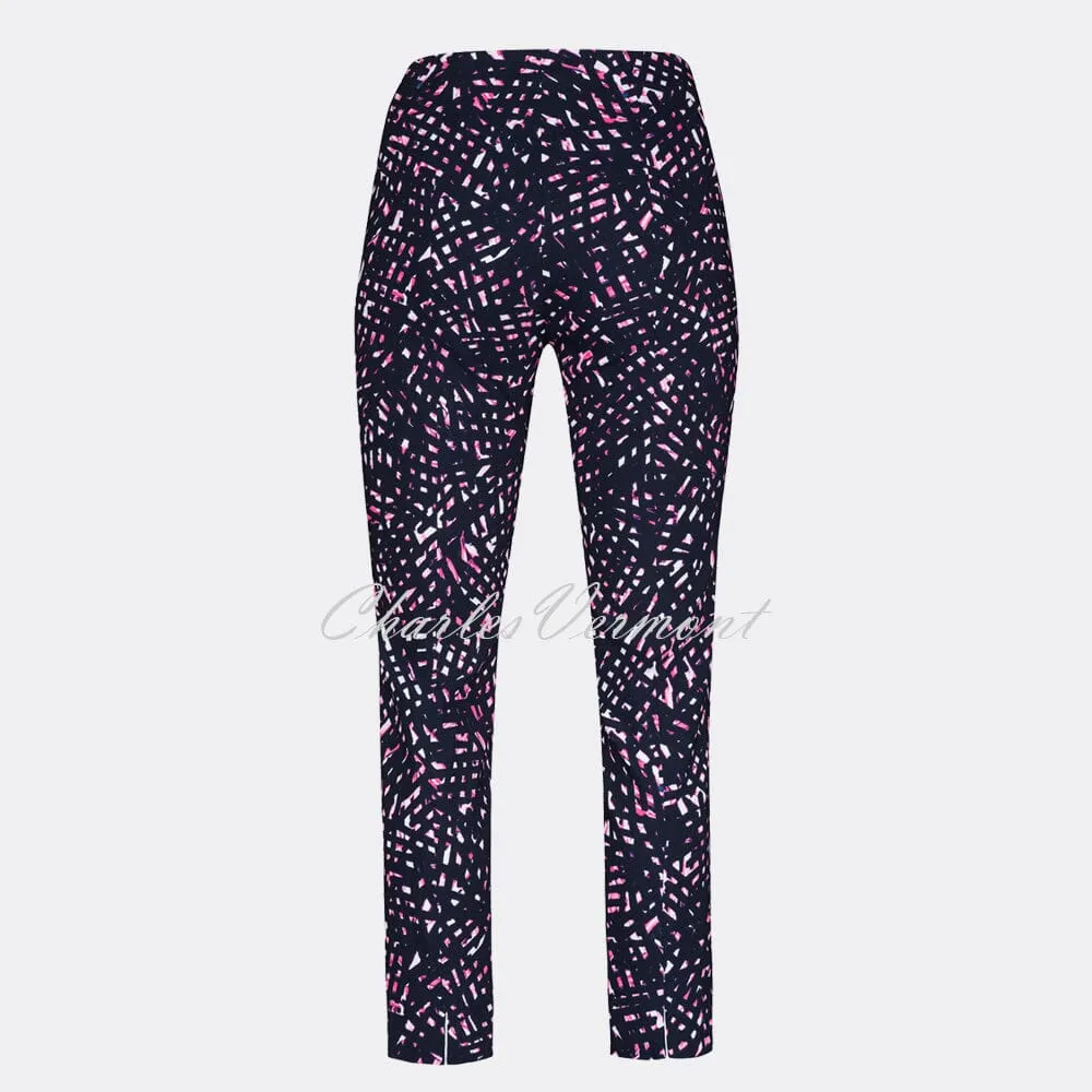 Robell Rose Abstract Print Cropped Trouser 51527-54558-69