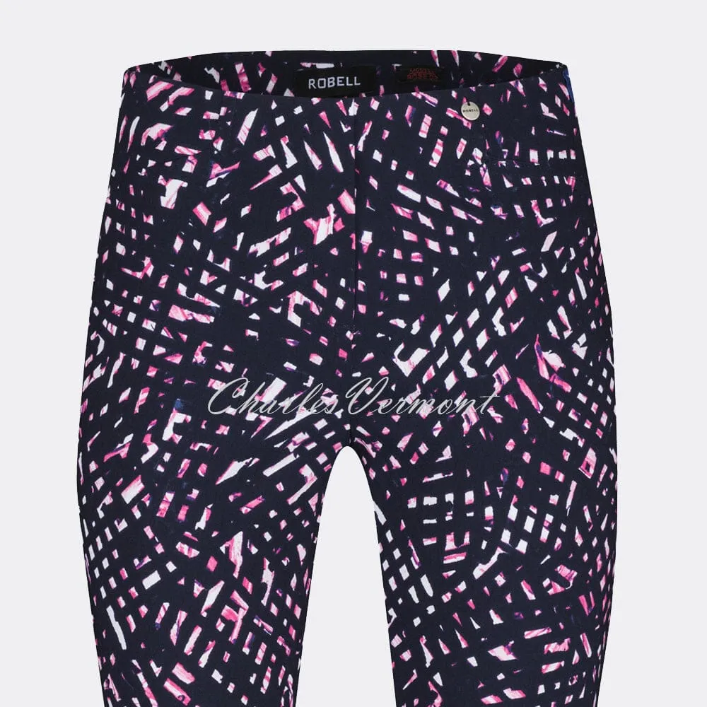 Robell Rose Abstract Print Cropped Trouser 51527-54558-69