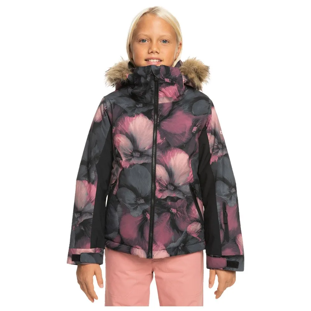 Roxy Jet Ski Jacket Girl Black Pansy