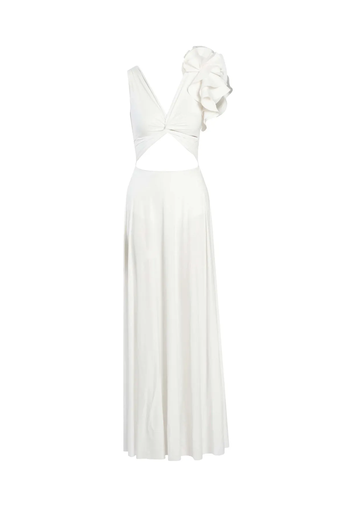 Elegant Ruffle Maxi Dress