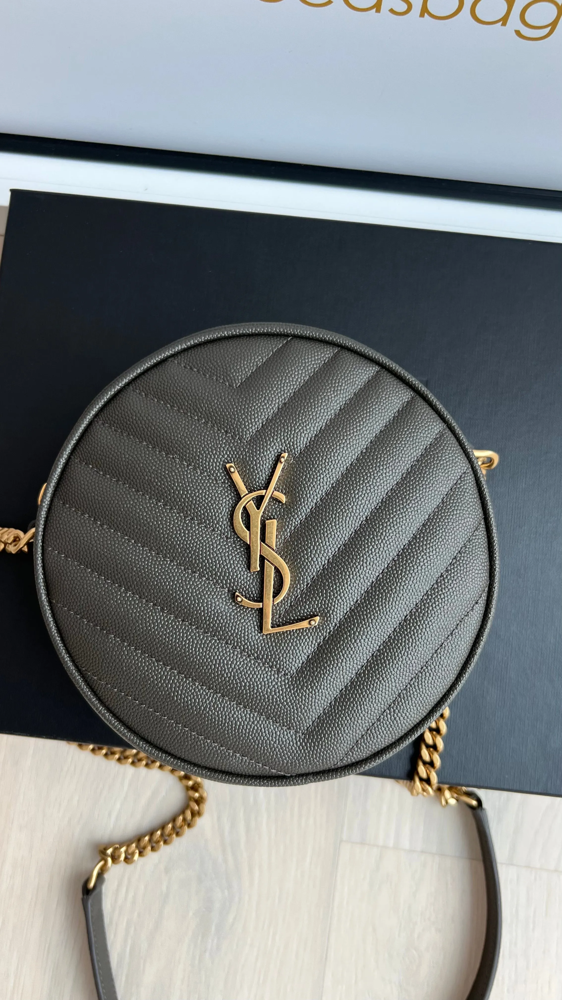 Saint Laurent round camera bag