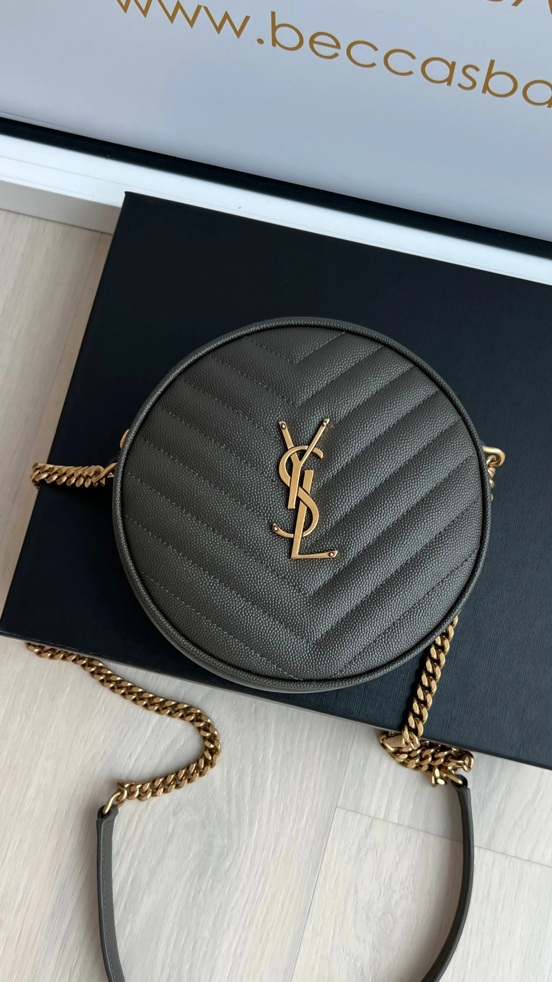 Saint Laurent round camera bag