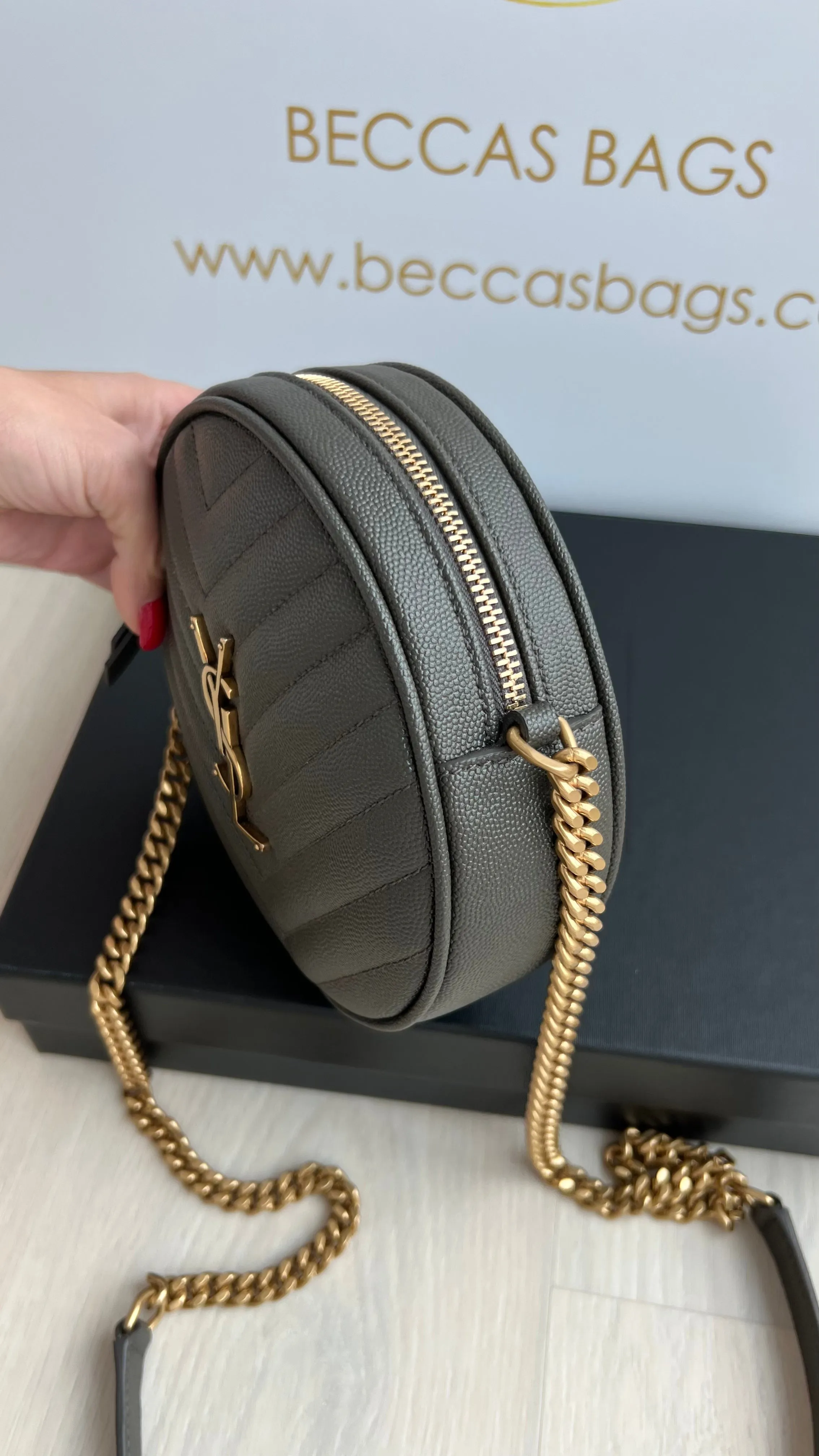 Saint Laurent round camera bag