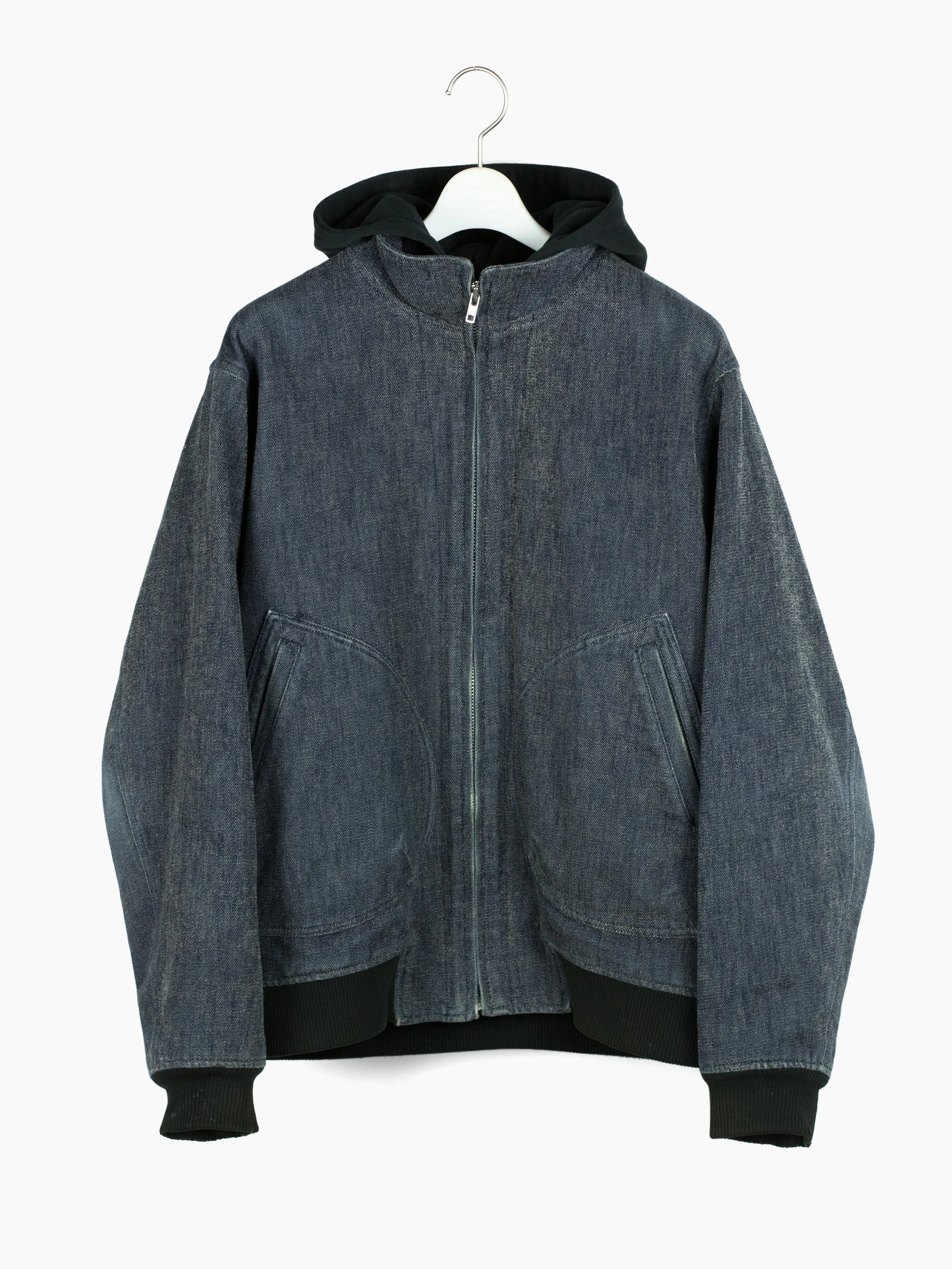 Sasquatchfabrix AW03 Layered Denim Hooded Work Bomber -> Sasquatchfabrix AW03 Layered Denim Jacket