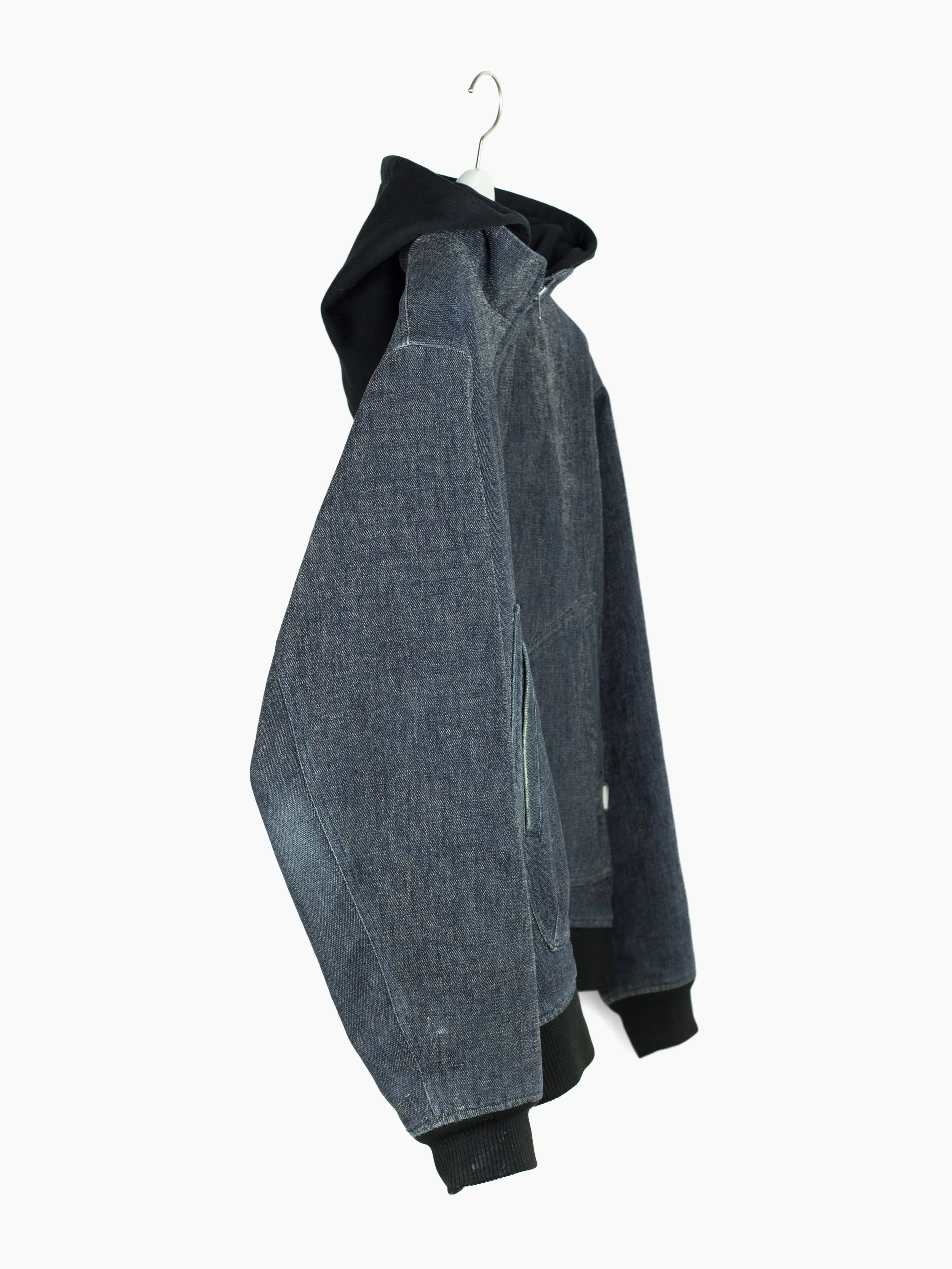 Sasquatchfabrix AW03 Layered Denim Hooded Work Bomber -> Sasquatchfabrix AW03 Layered Denim Jacket