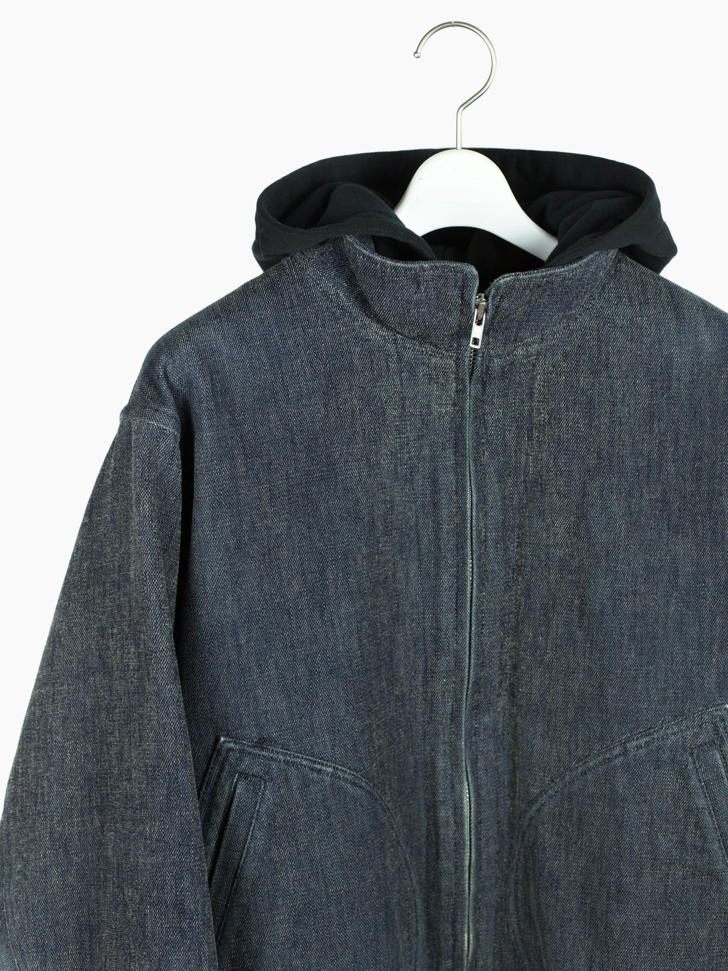 Sasquatchfabrix AW03 Layered Denim Hooded Work Bomber -> Sasquatchfabrix AW03 Layered Denim Jacket