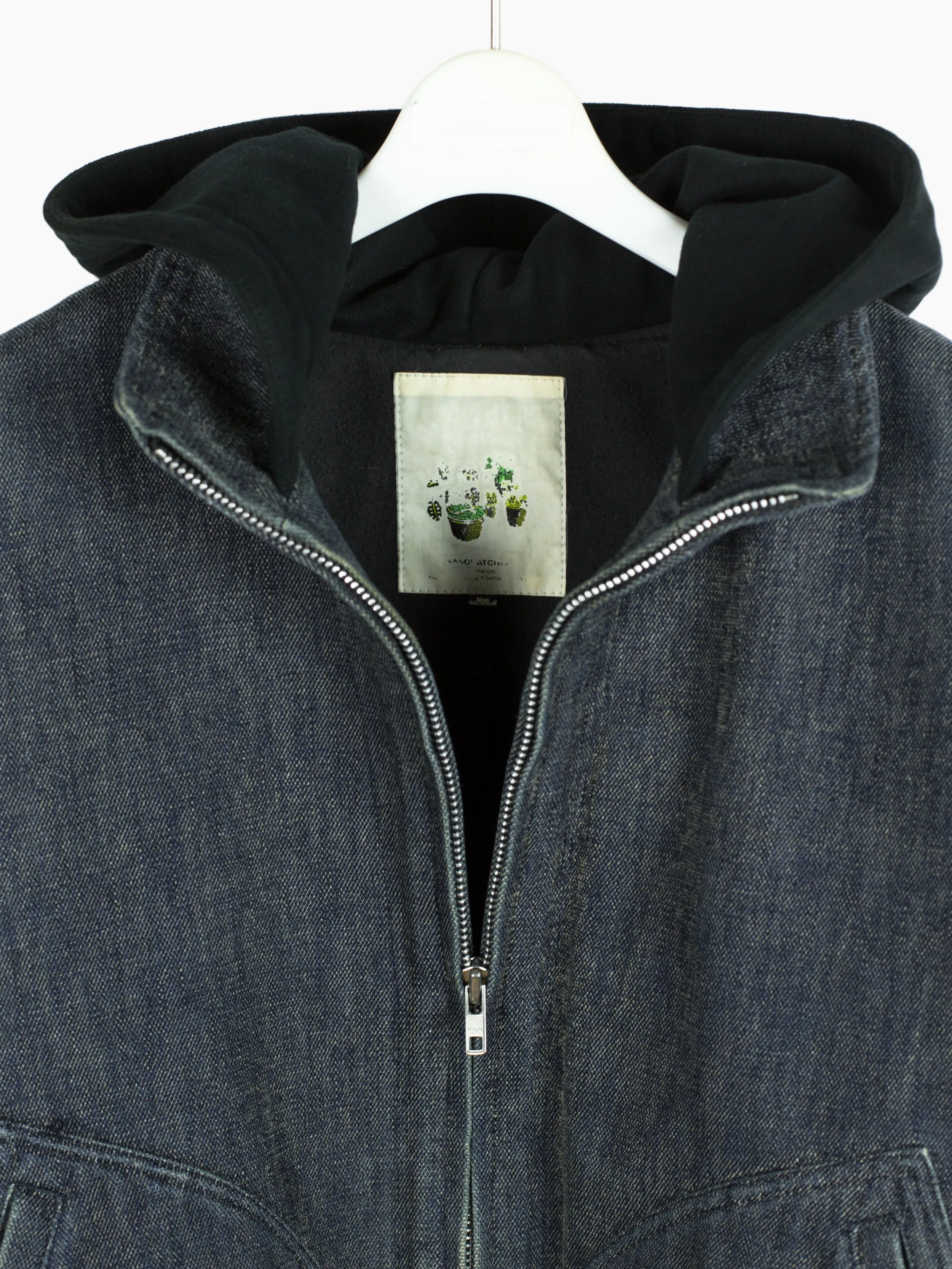 Sasquatchfabrix AW03 Layered Denim Hooded Work Bomber -> Sasquatchfabrix AW03 Layered Denim Jacket