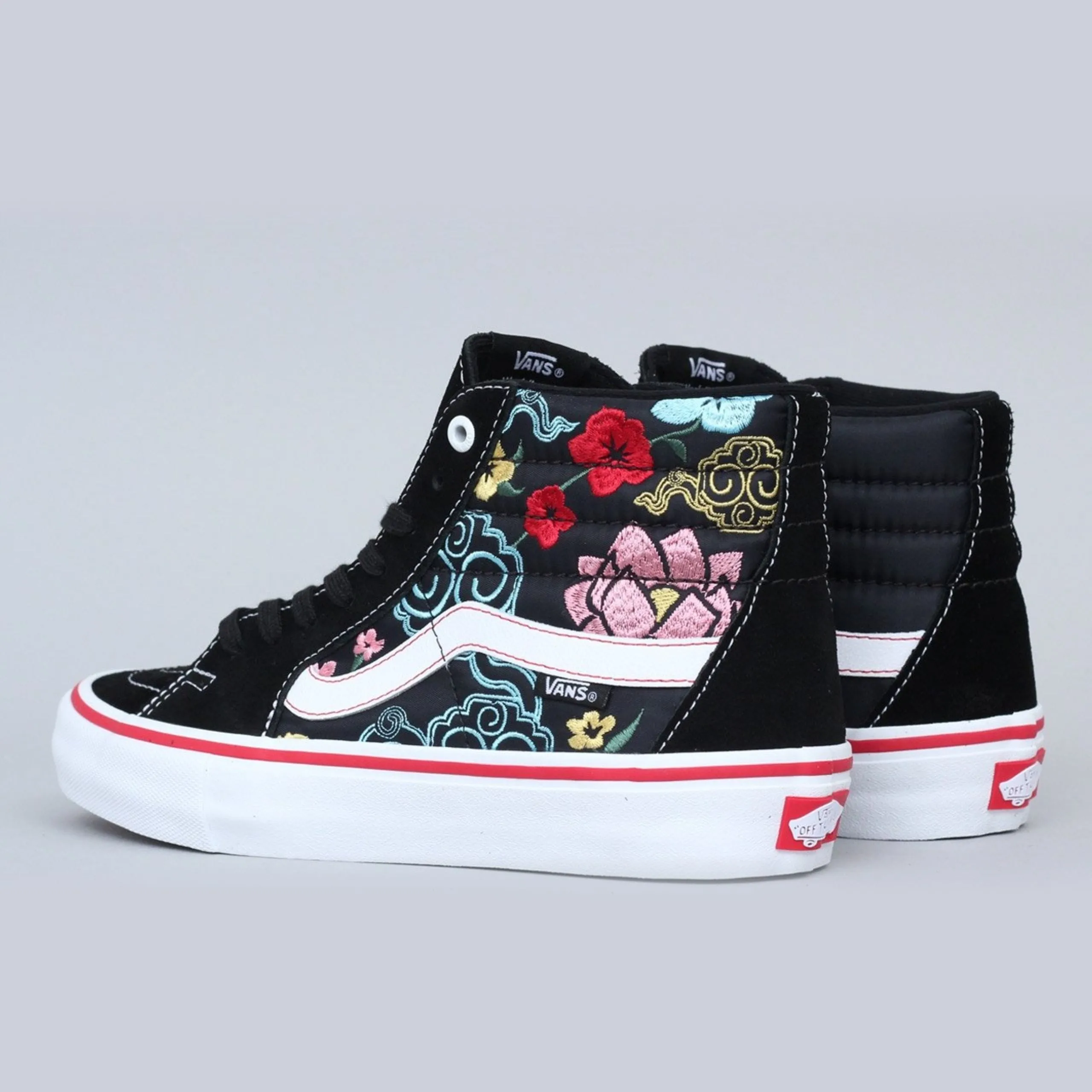 Slam City Skates London UK Vans Sk8-Hi Pro Shoes in Lizzie Armanto Floral Black Multi