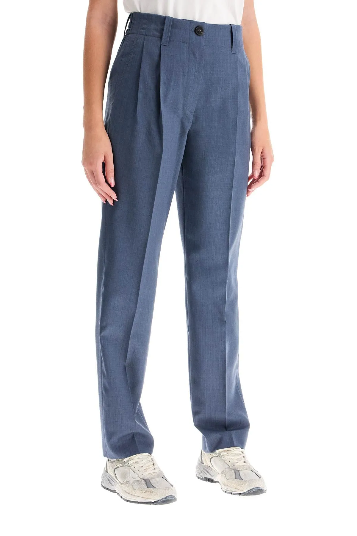 Comfortable Soft Wool Trousers GWP01504 P001609 GRISALLIE