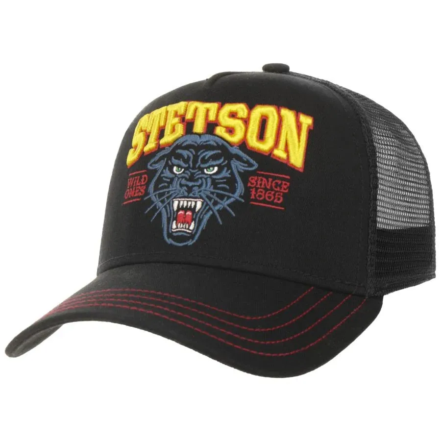 Black Trucker Cap Stetson Wild Ones