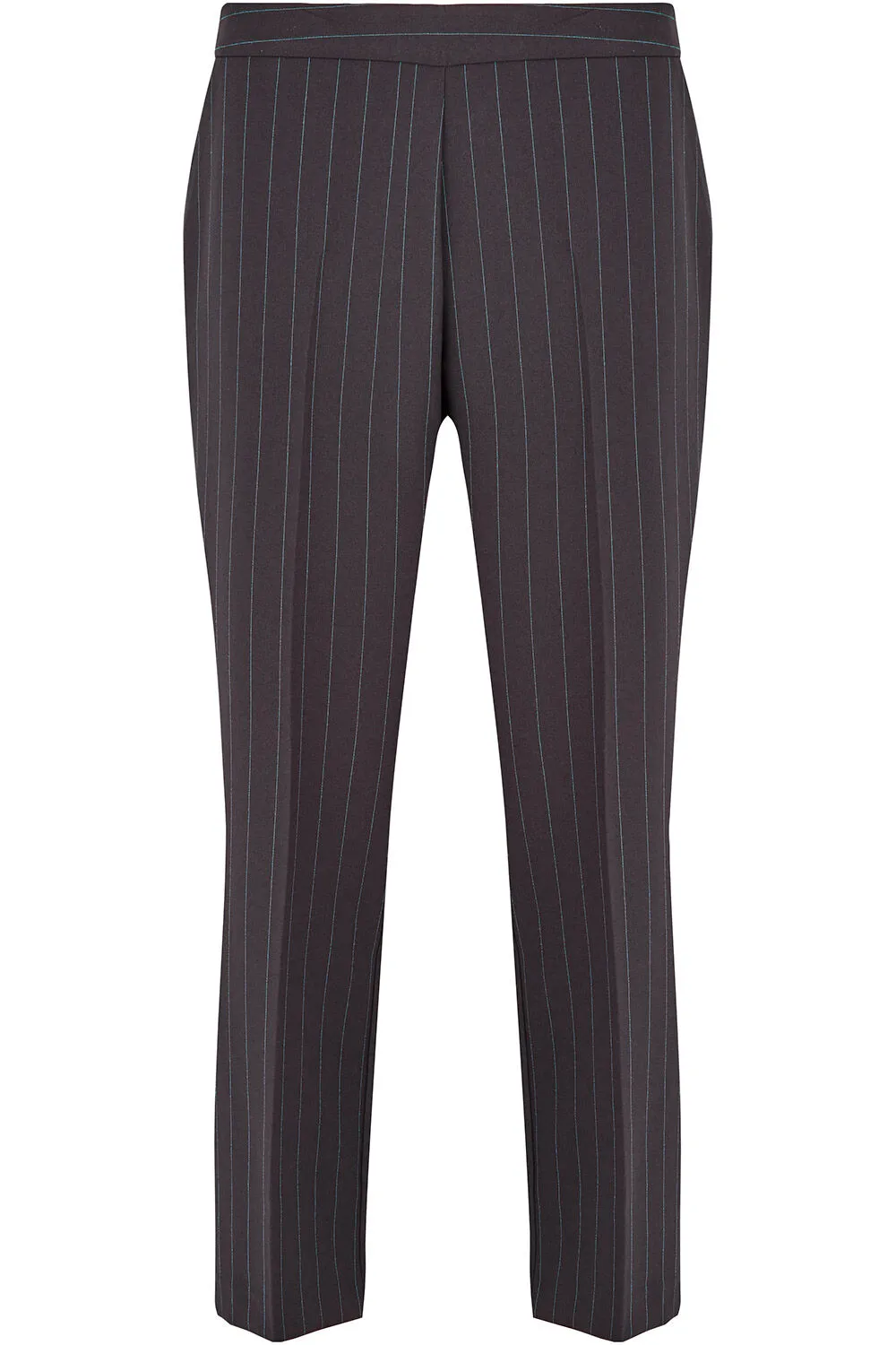 Stripe Pull On Elasticated Trousers Straight Leg