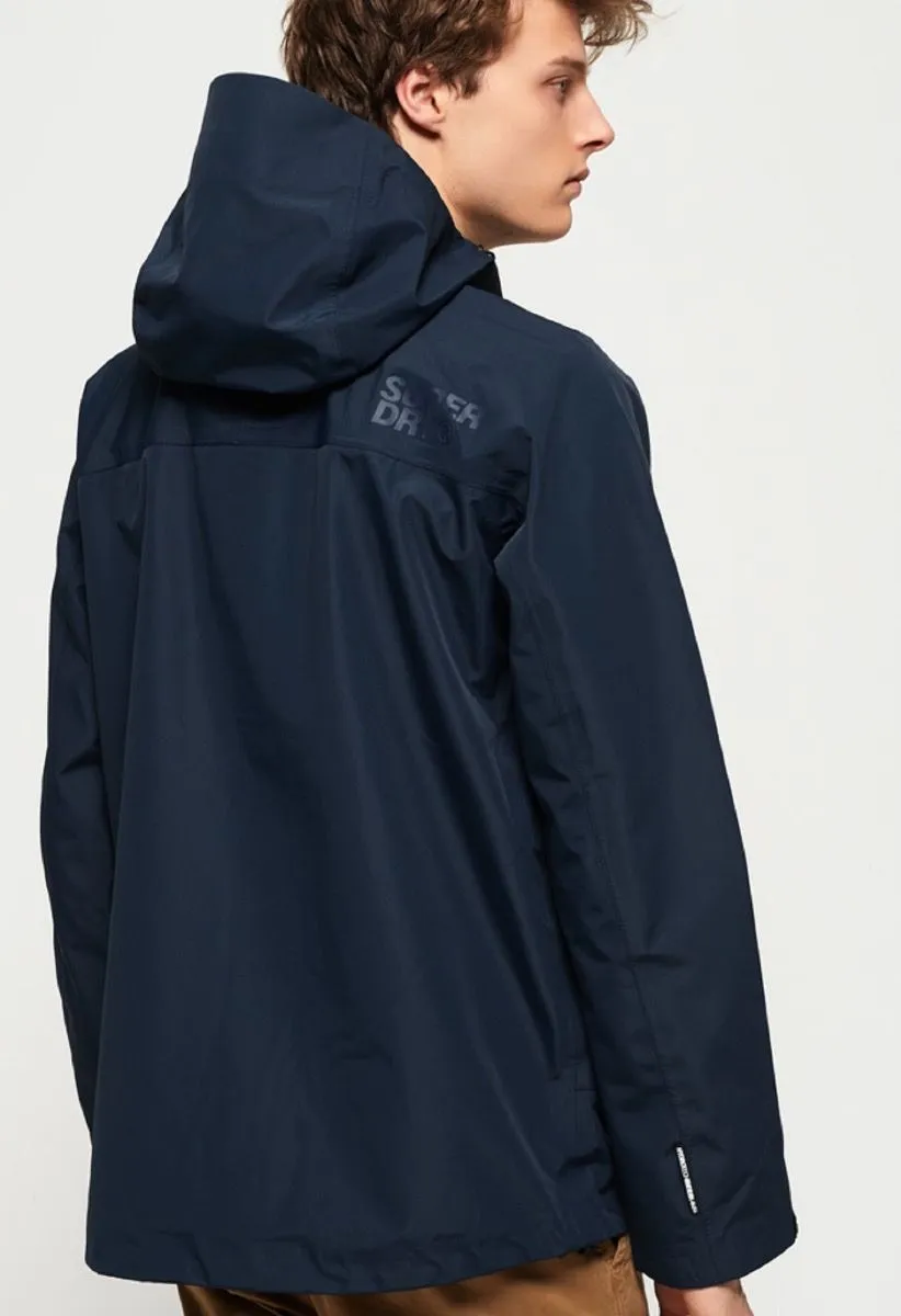 Superdry Hydrotech Softshell Hooded Jacket in Navy