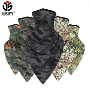 Tactical Camo Face Mask Neck Gaiter Headband Black Cool Men Women