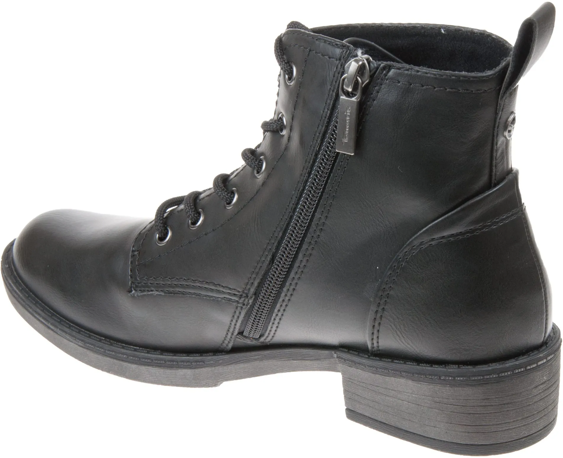 Tamaris women's black ankle boots.