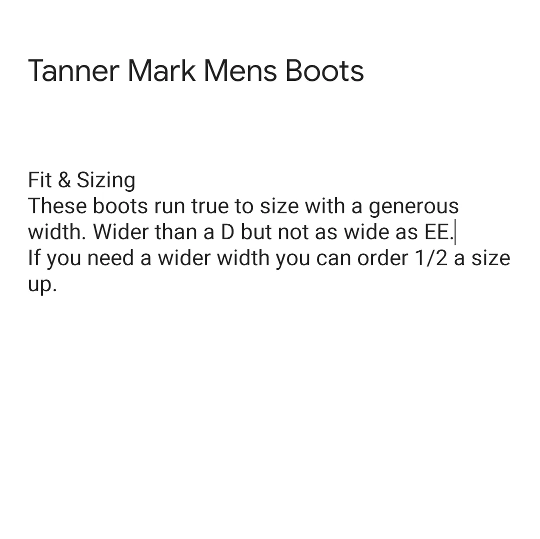 Tanner Mark Men's Collections