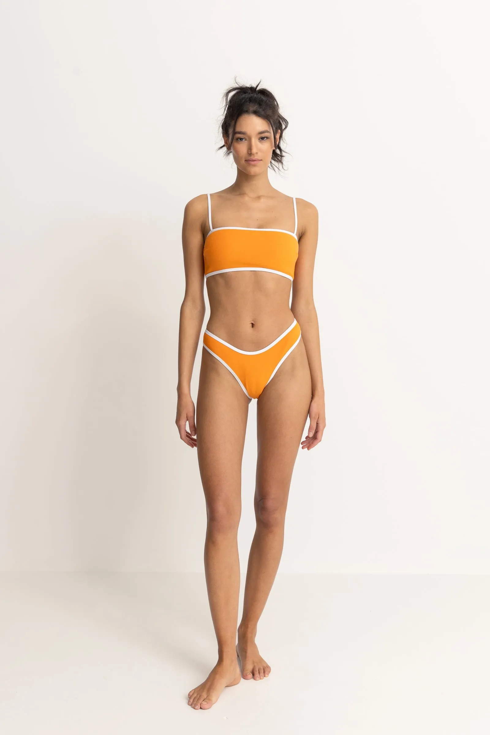 Orange Hi Cut Pant Terry