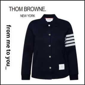 THOM BROWNE Street Style Logo Cardigans - Shop Now