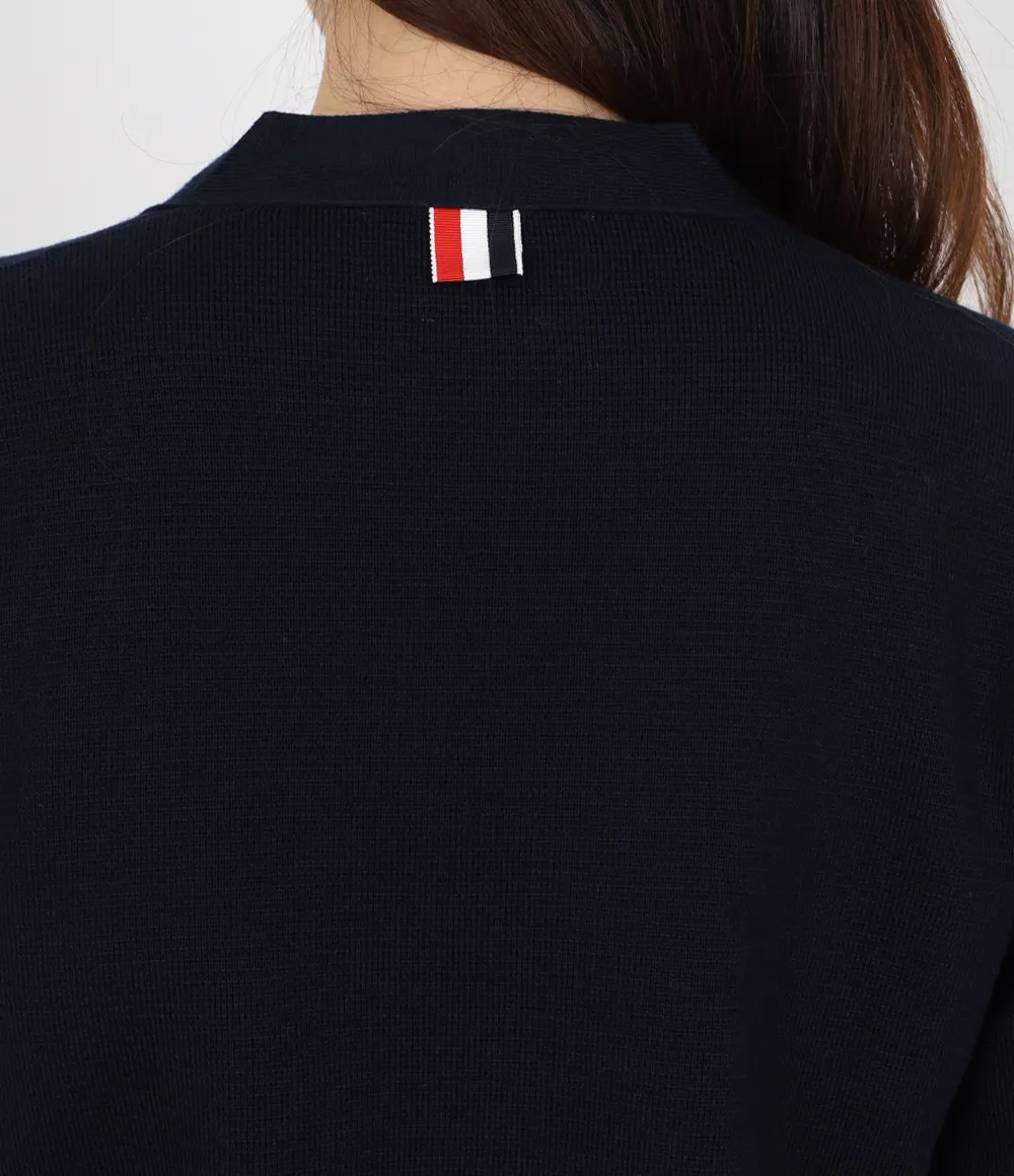 THOM BROWNE Unisex Logo Cardigans - Street Style, Plain Design