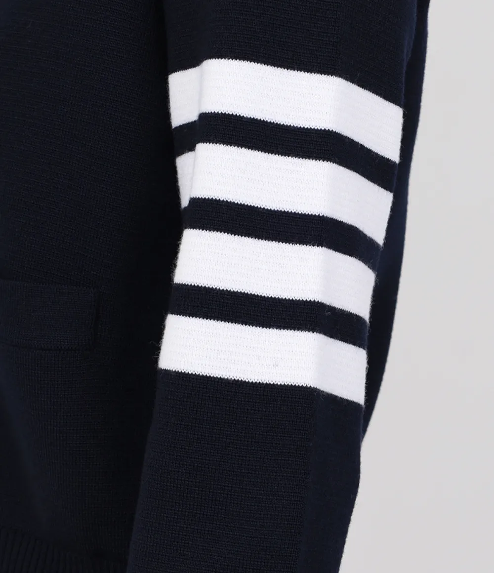 THOM BROWNE Unisex Logo Cardigans - Street Style, Plain Design