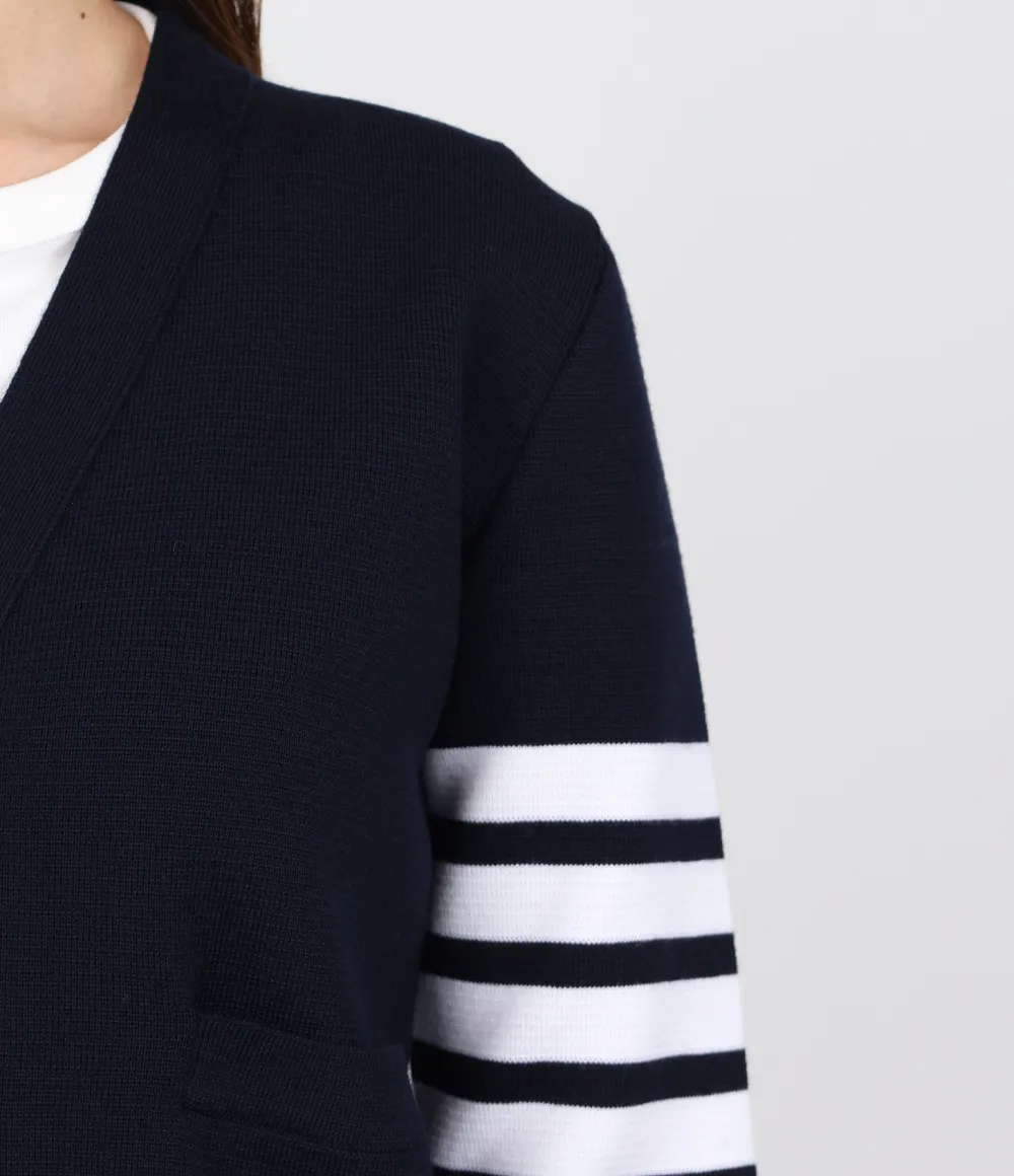 THOM BROWNE Unisex Logo Cardigans - Street Style, Plain Design