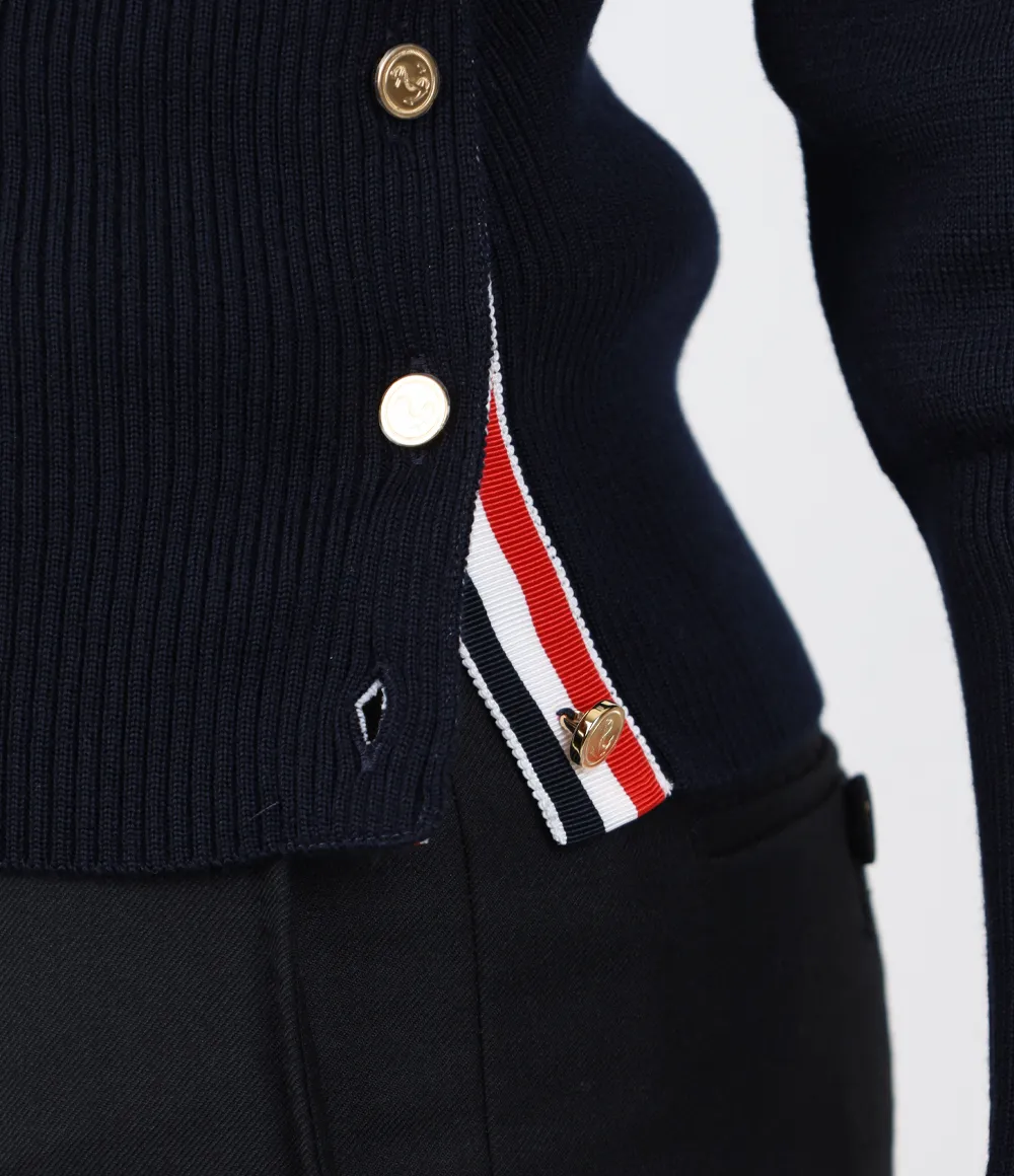 THOM BROWNE Unisex Logo Cardigans - Street Style, Plain Design