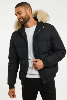 Black Men's Winter Coat