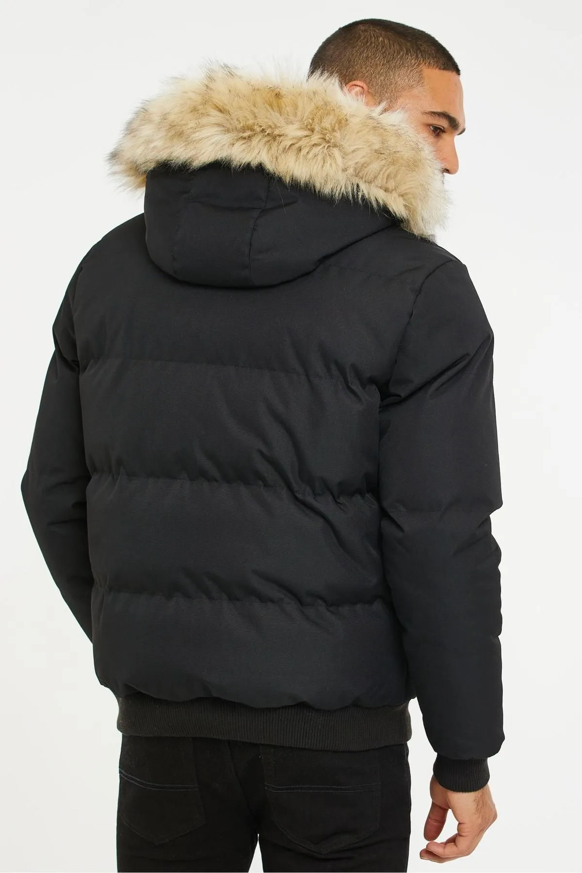 Black Men's Winter Coat